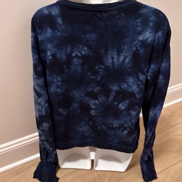 Like New Sanctuary Blue Life Tie-Dye Pullover, Ruffle Cuffs, Size Medium - Picture 5 of 8
